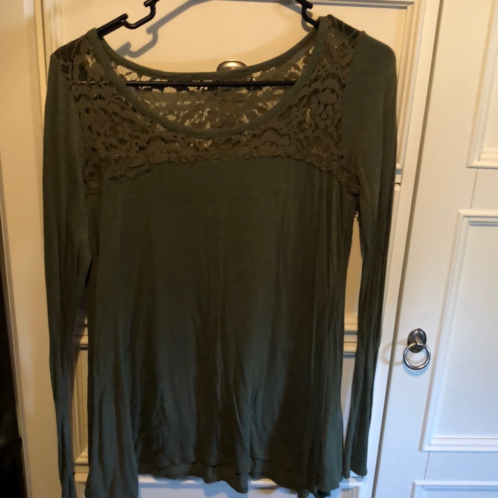 Green lace Hollister tunic